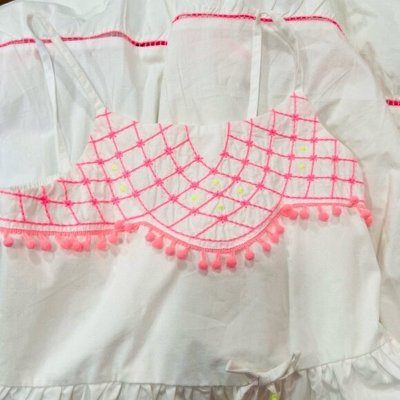 White Dress with Pink Accents size 12 - Picture 13 of 13
